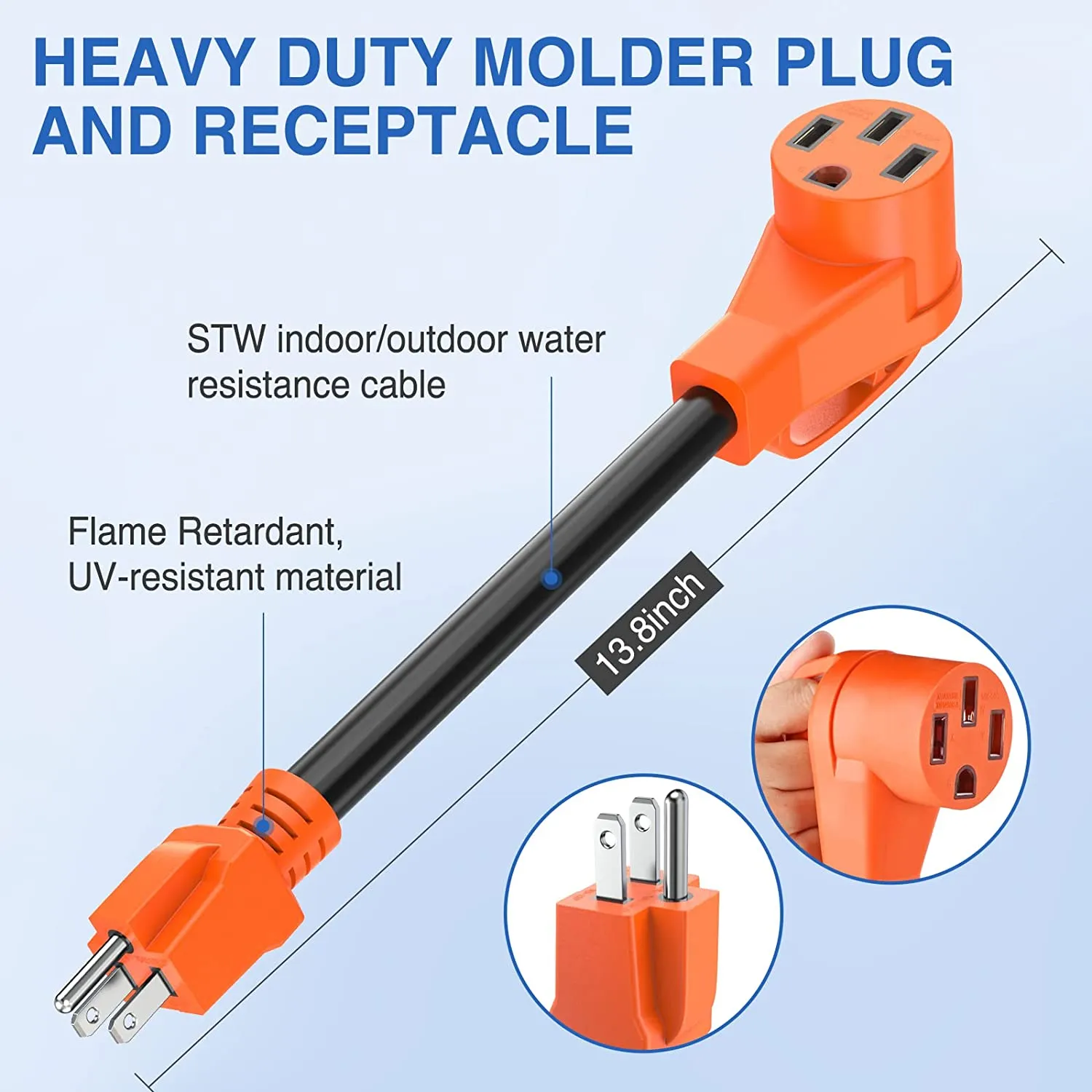15AMP to 50AMP RV Power Adapter Cord