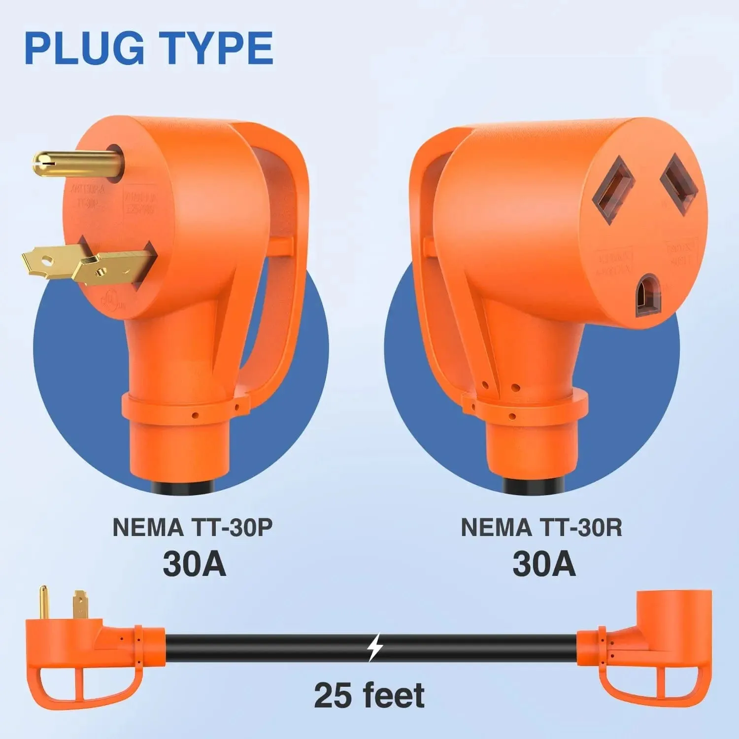 30Amp 25FT RV Extension Cord