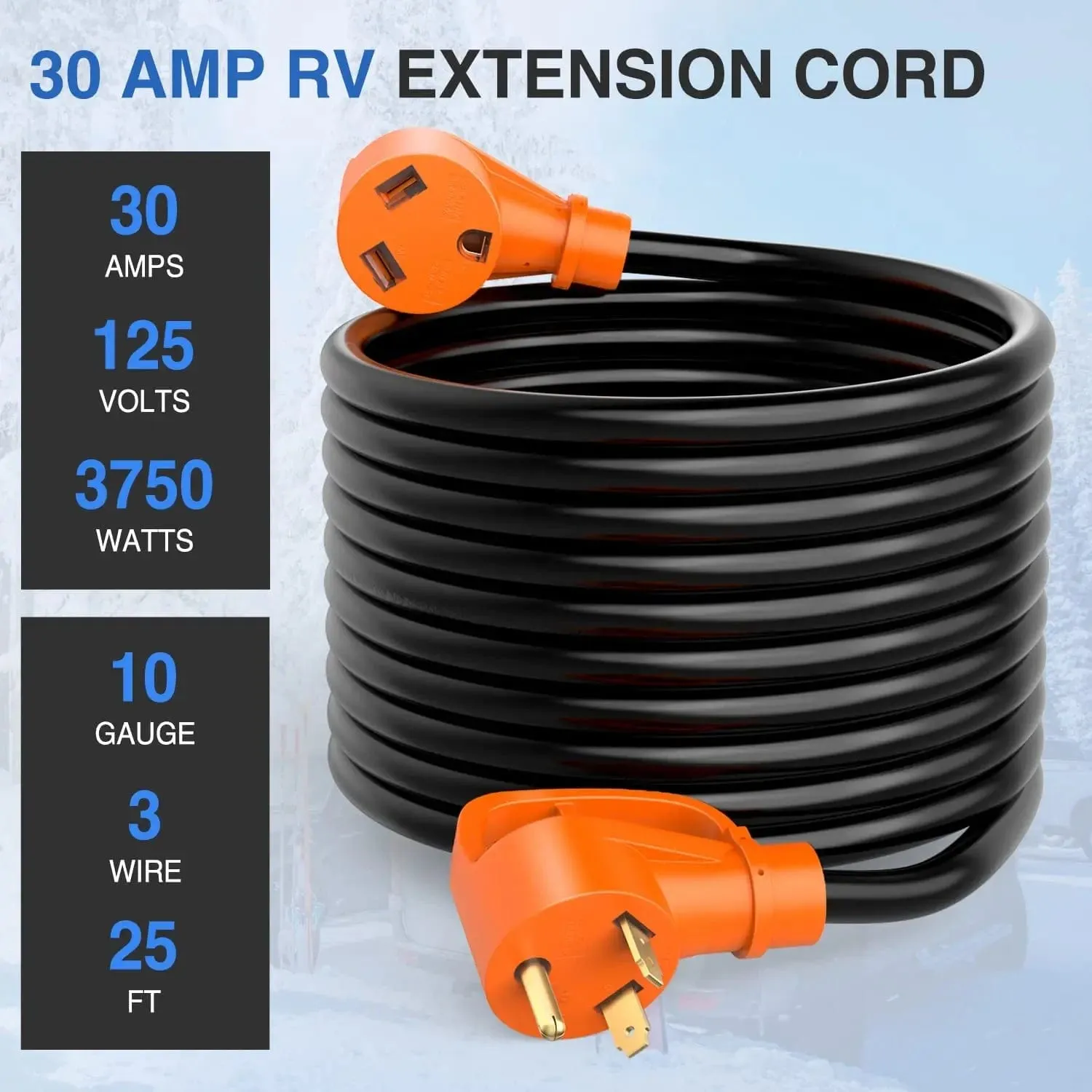 30Amp 25FT RV Extension Cord