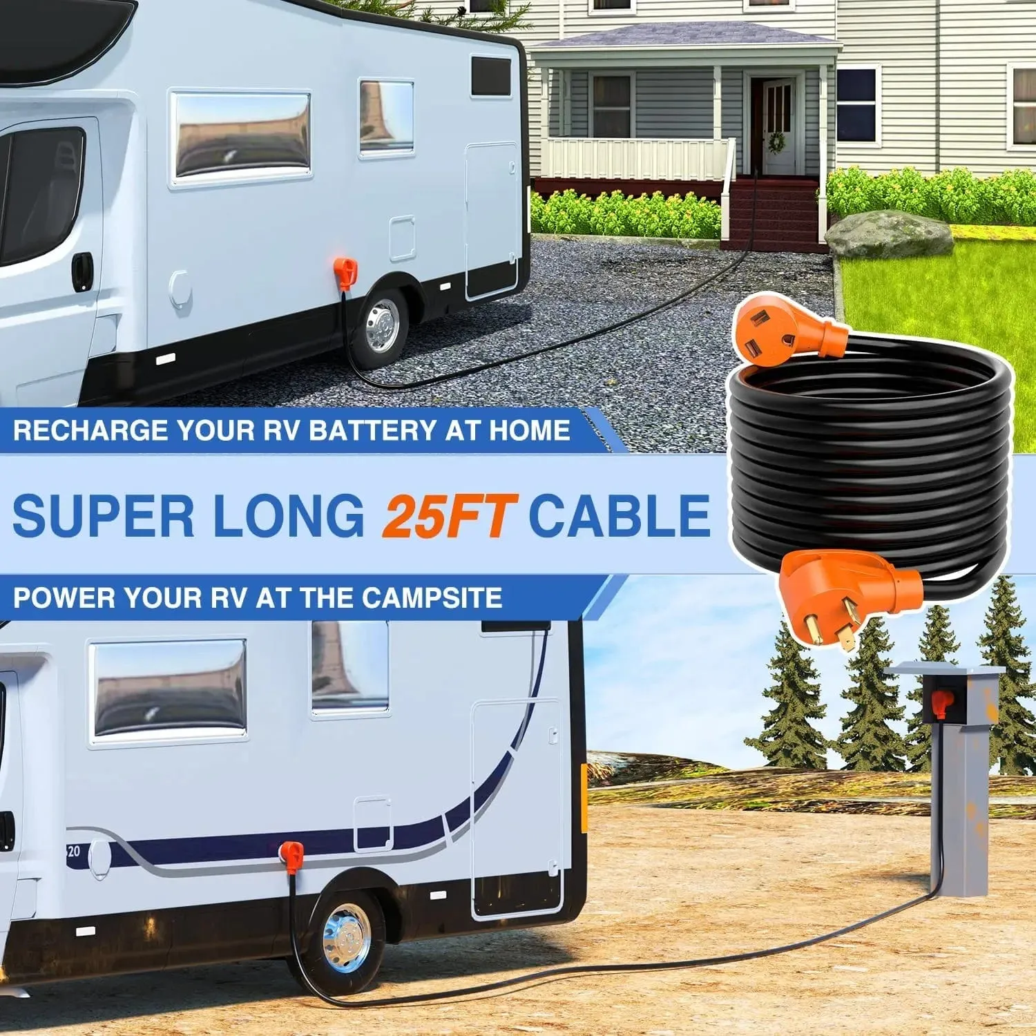 30Amp 25FT RV Extension Cord