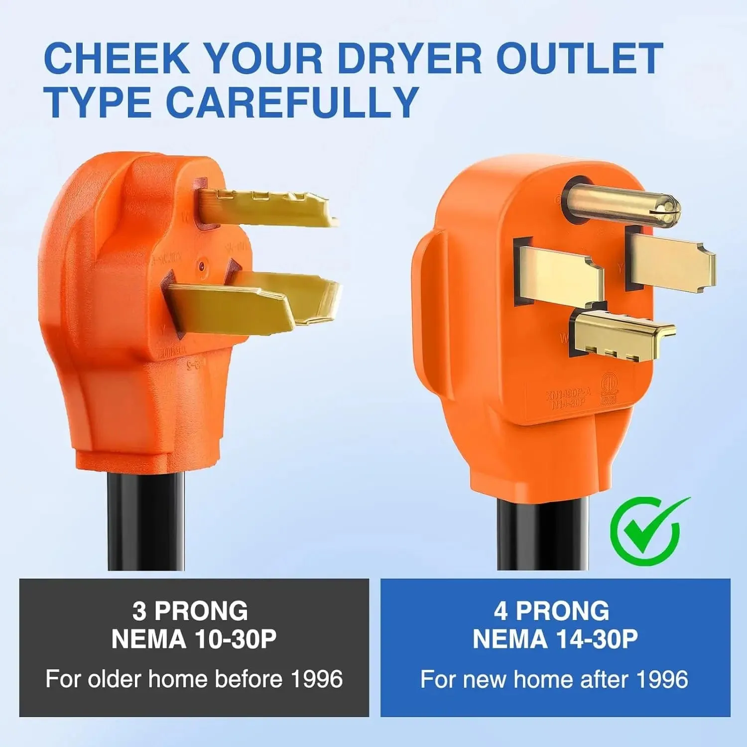 30AMP to 50AMP 4Prong EV Charger Adapter Cord