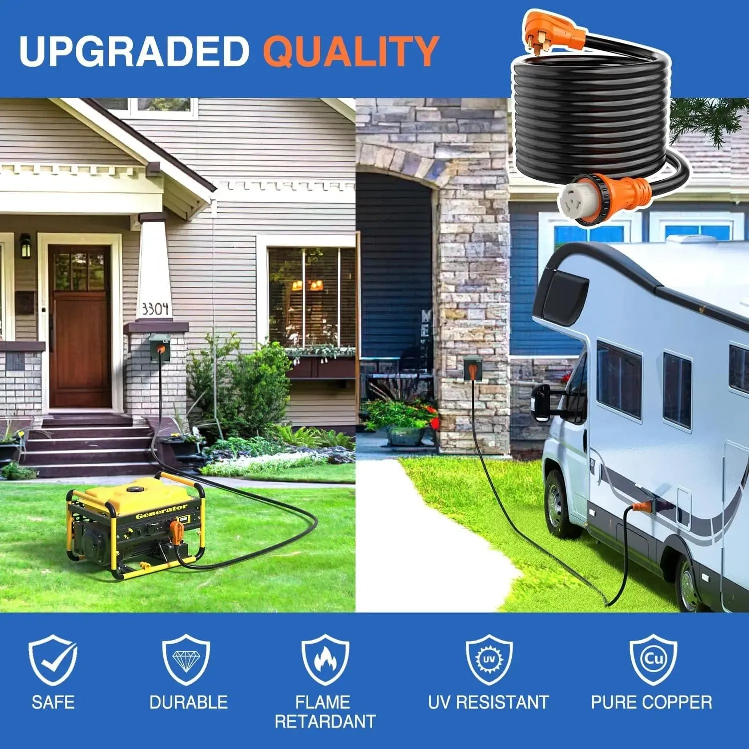 50AMP 25FT RV Locking Extension Cord