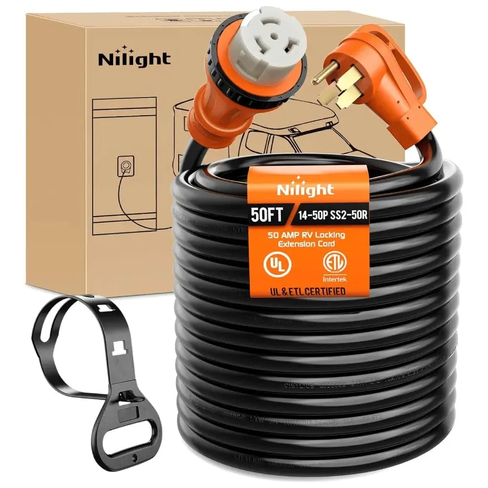 50AMP 50FT RV Locking Extension Cord