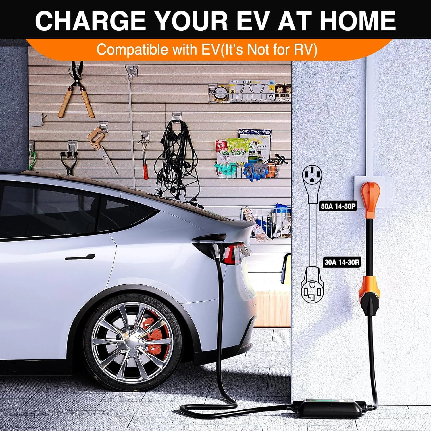 50AMP to 30AMP 4 Prong EV Charger Adapter Cord