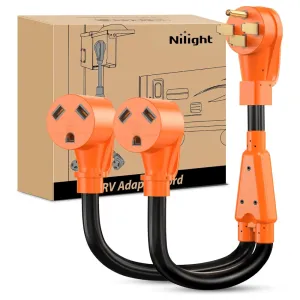 50Amp to Two 30Amp RV Y Splitter Adapter Cord