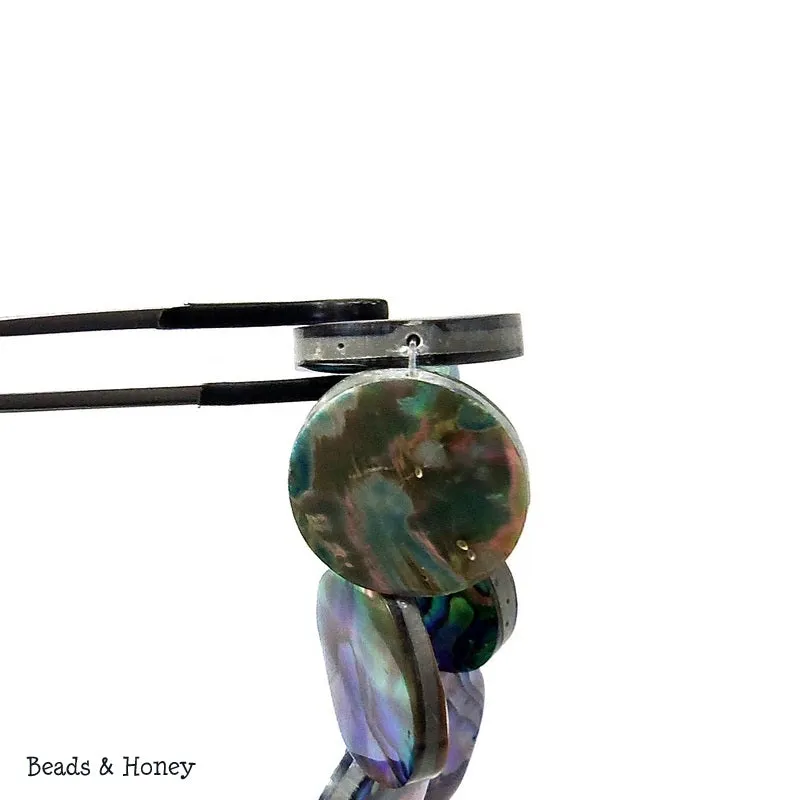 Abalone Shell Coin Flat 20mm (10pcs)