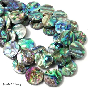 Abalone Shell Coin Flat 20mm (10pcs)