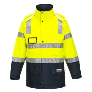 HUSKI Transit Hi Vis Waterproof Jacket Industrial Workwear Reflective UPF 50 