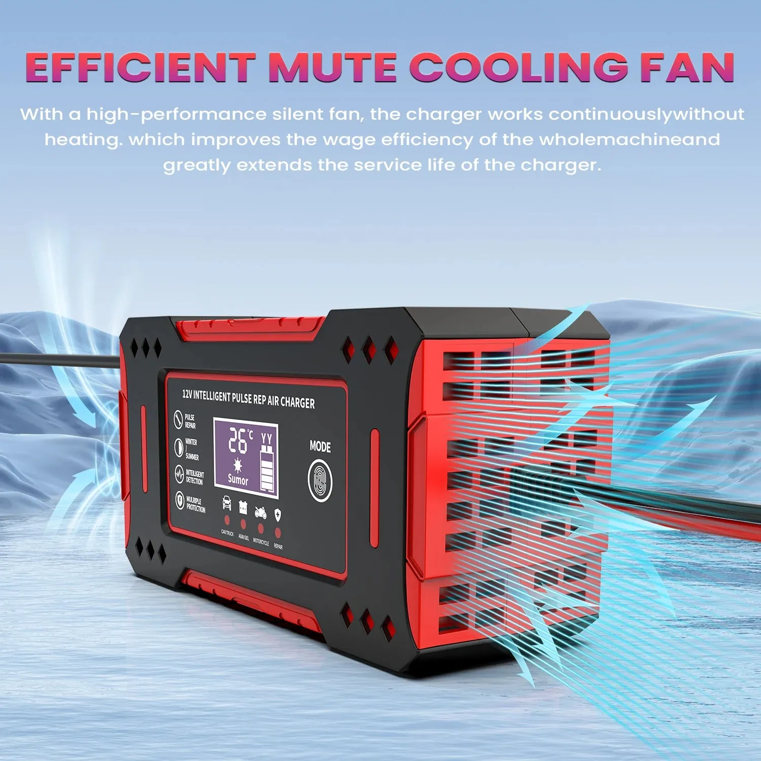 Intelligent Car Battery Charger 6A 12V