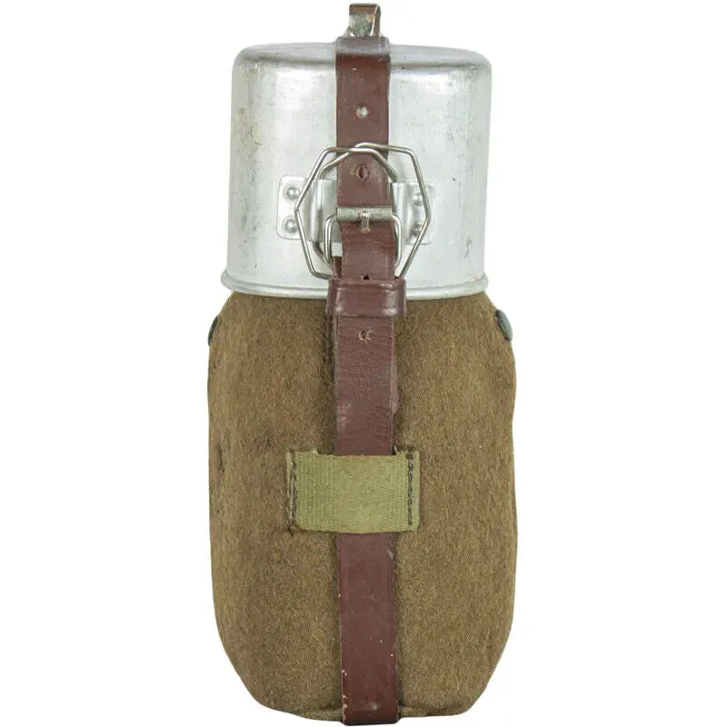 Romanian Army Military Canteen With Cup & Cover 32 ounce Genuine Water Bottle