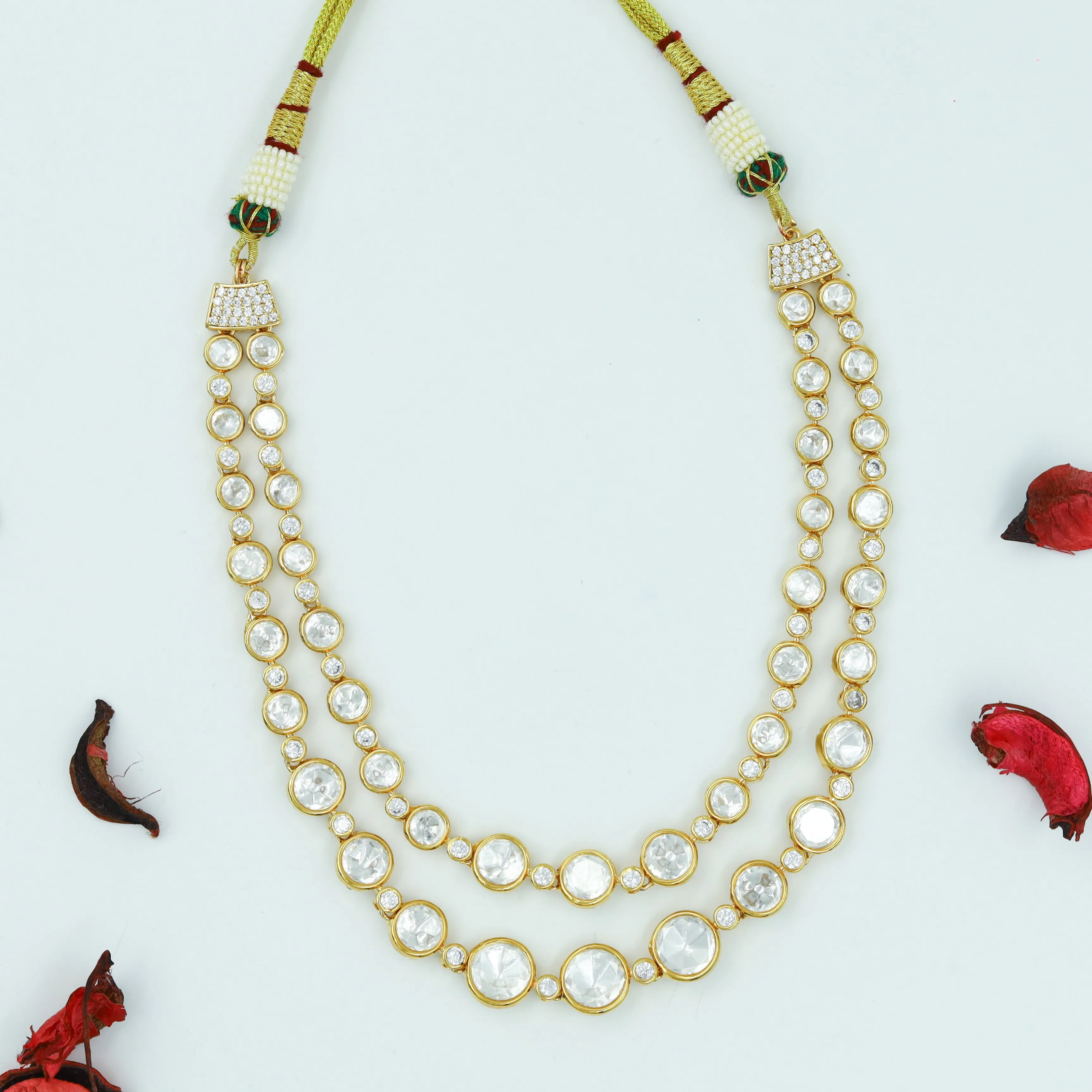 Round Neck Kundan Necklace Set 12785-68