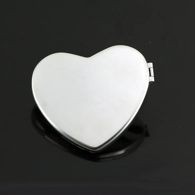 Stainless steel folding mirror, double-sided pocket mirror, non-breakable mirror