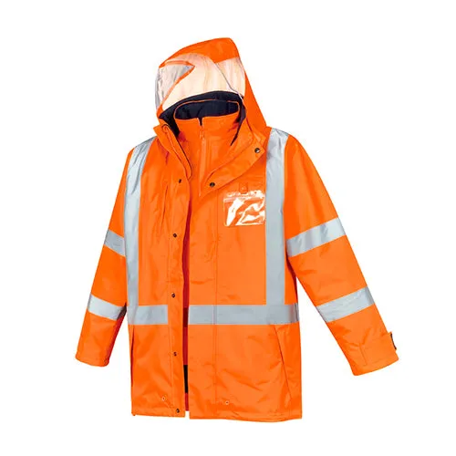 Syzmik Workwear | Mens TTMC-W17 Hi Vis X Back 4 In 1 Waterproof Jacket | ZJ616