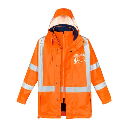 Syzmik Workwear | Mens TTMC-W17 Hi Vis X Back 4 In 1 Waterproof Jacket | ZJ616