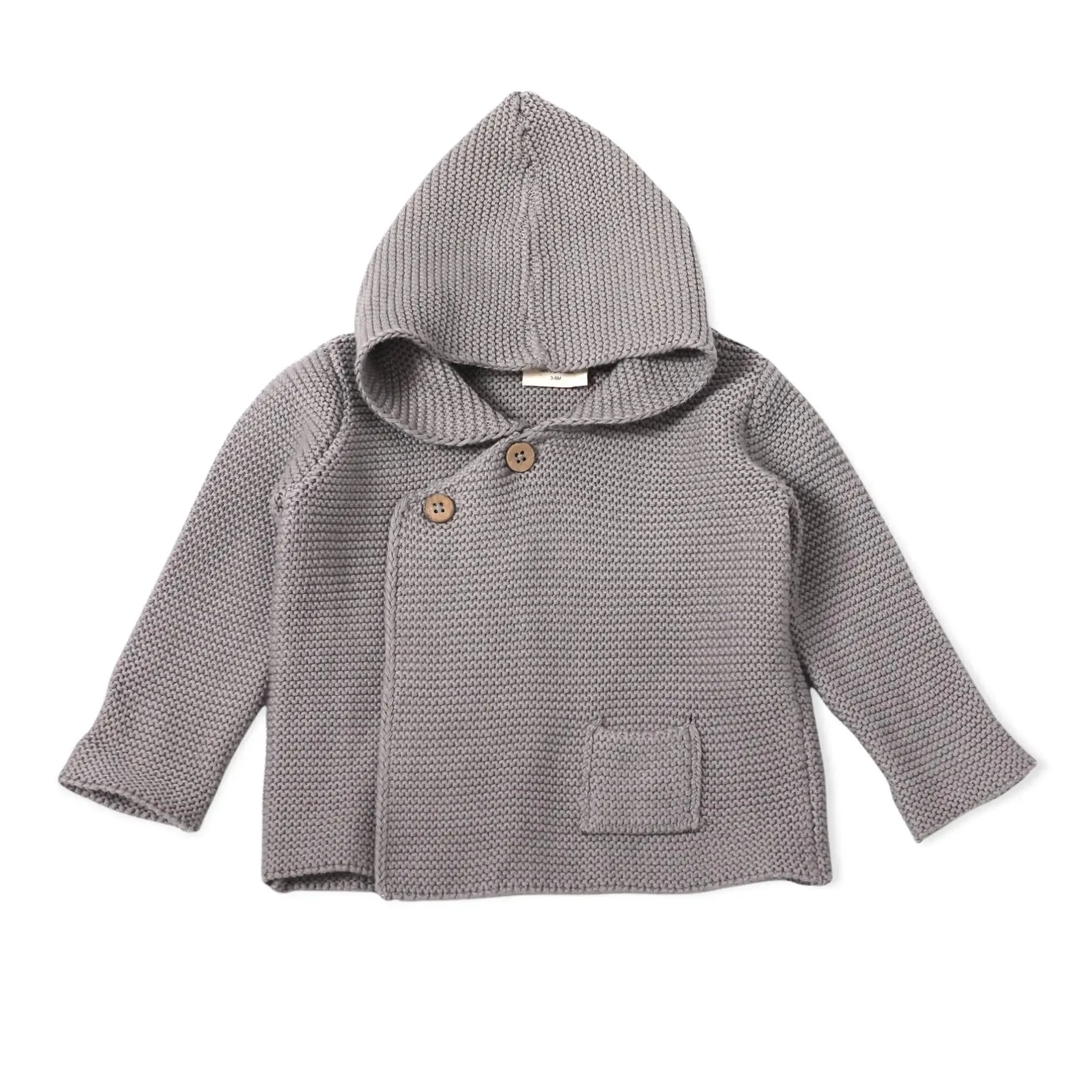Viverano Organics Milan Pastel Hooded Sweater Knit Baby Jacket