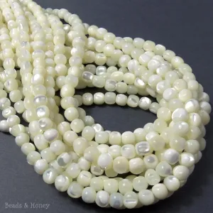 White Troca Shell Round 6-7mm (Full Strand)